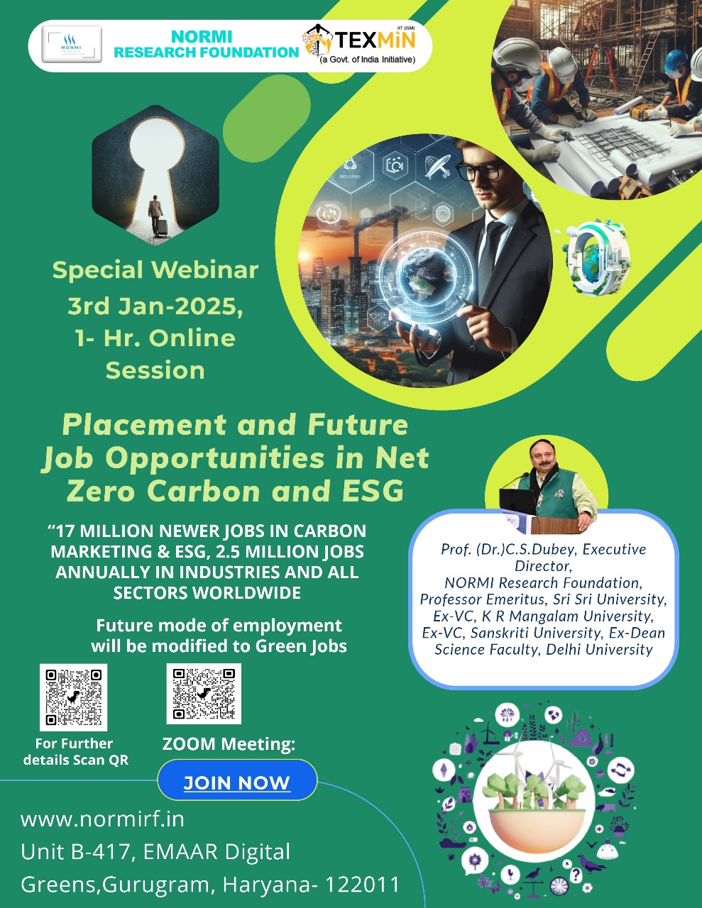 Special Webinar Invitation: Placement & Future Job Opportunities in Net Zero & ESG